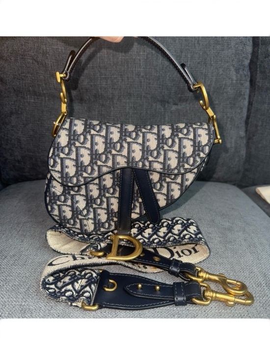 Dior Handbags - DIOR saddle bag with strap oblique mini